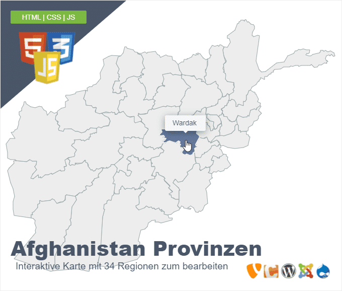 Kostenlose Afghanistan Provinzen Landkarte Jsonbix