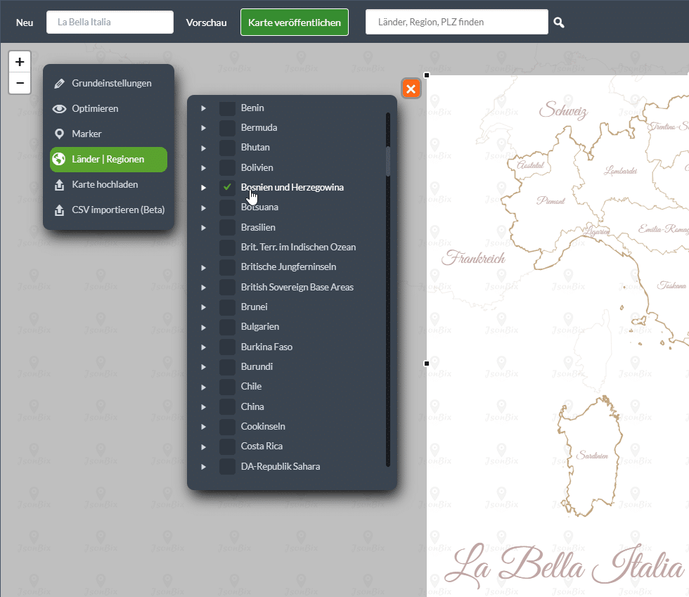 Interaktive Karten erstellen für Ihre Webseite in HTML | JsonBix
